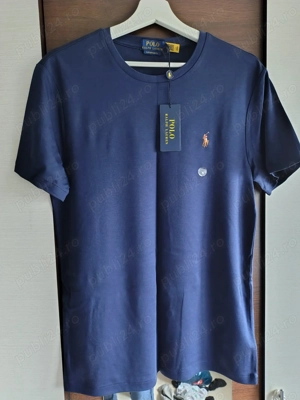 Tricou Polo Ralph Lauren Luxury Pima Cotton Crew Neck T-Shirt Refined Navy Size M
