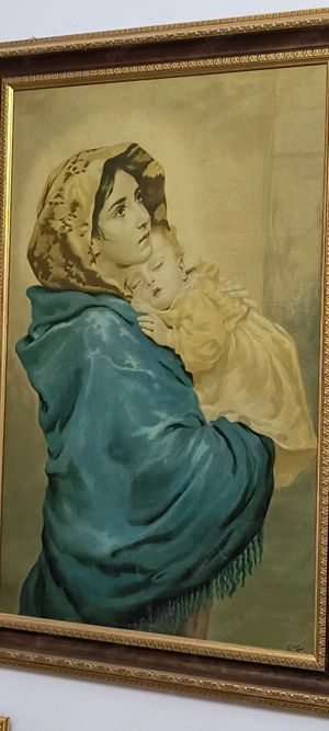 Tablou vechi,Maica Domnului cu Pruncul 
