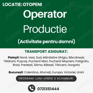 Recrutam-Operator Productie in Otopeni