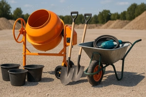 Închiriez KIT TOTAL Beton: Betonieră, Roabă, Vibrator, Scule - Agigea