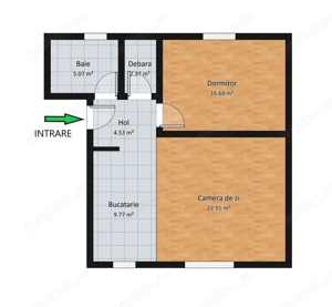 Apartament de 2 camere mobilat si utilat cu loc de parcare in Selimbar - imagine 9