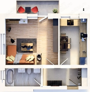 garsoniera si cu plata in transe   - imagine 2