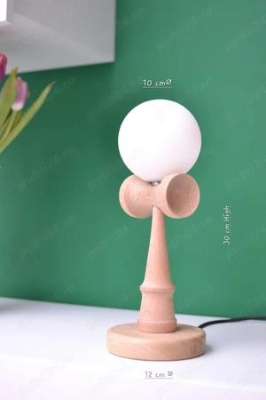 Kendama Lamp - Lampa de birou - Lampa de veghe - Veioza cu lumina dimabila - Lampa de dormitor - imagine 5