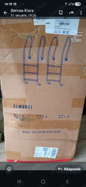 Scara inox  piscina noua