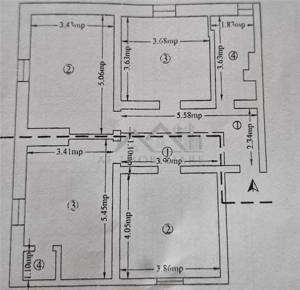 Apartament cu 3 camere de vanzare