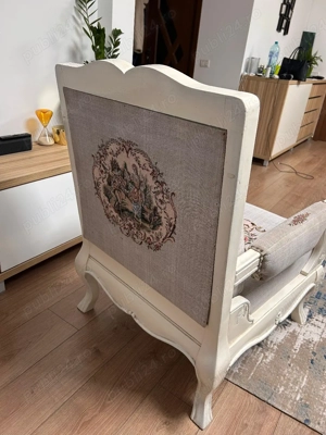 Fotoliu vintage din lemn masiv