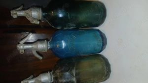 SIFOANE  Vintage rare Sticla Albastra si inscripti interbelice