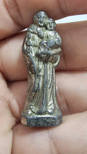 Statuetă veche religioasă   Sfântul Anton - imagine 5