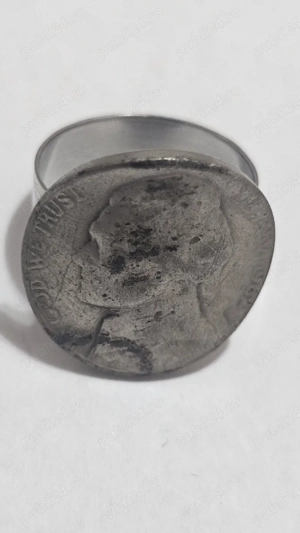Inel handmade din monedă americană    In God We Trust    piesă unicat, vintage