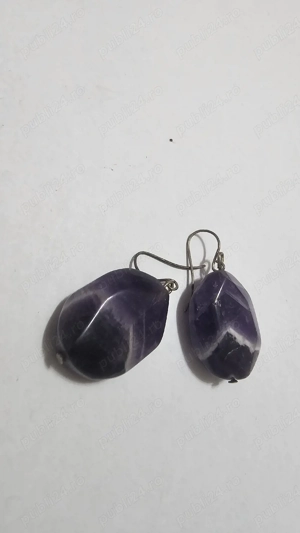 Cercei vintage din ametist natural, stil clasic, moștenire