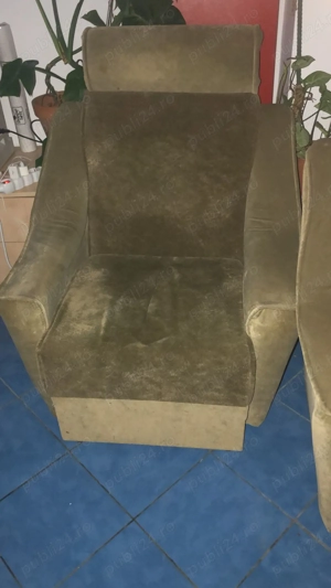 Canapea extensibilă cu două fotolii, stare bună