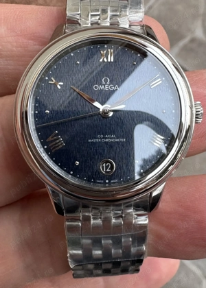 Omega De Ville Prestige Ladies 34 mm Blue Dial VSF A8800 - imagine 3