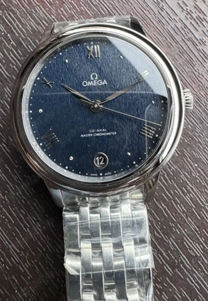 Omega De Ville Prestige Ladies 34 mm Blue Dial VSF A8800 - imagine 5