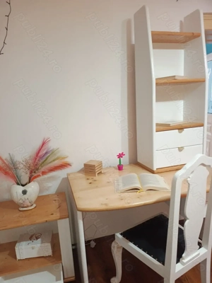 Set de birou din lemn reconditionat - imagine 5