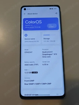 Vand Oppo Reno6 Pro 256GB Impecabil - imagine 6