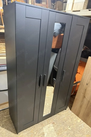 Sifonier Cu 3 usi si Oglinda; Dulap cu rafturi si bara umerase