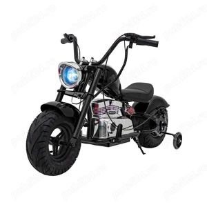 Motocicleta Kinderauto Old School, 300W, 24V, cu roti gonflabile