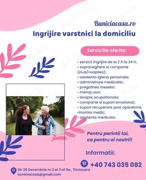 Oferim Ingrijitor batrani la domiciliu in Timisoara si imprejurimi  - imagine 2