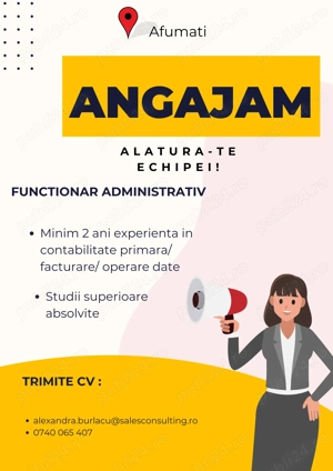 Angajam Functionar Administrativ