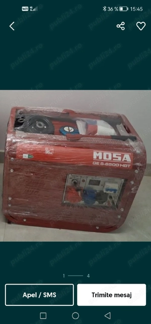 Generator trifazic 6.5 kW cu pornire la cheie   NOU, cu factură