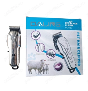 Aparat de tuns câini oi pisici lamă inox, pachet complet tuns animale eficient acasă sau profesional - imagine 2