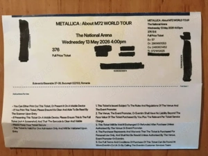 Vand 4 bilete concert Metallica