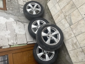 set 4 roti mercedes 225/55/16 cu anvelope sava f bune 