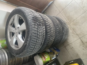 set 4 roti mercedes 225/55/16 cu anvelope sava f bune  - imagine 3