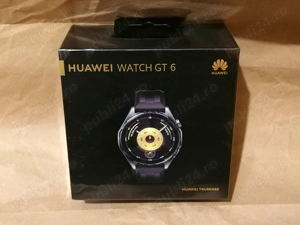 Smartwatch Huawei Watch GT 6,46MM,Black Strap si Stainless Steel Case,NOU,SIGILAT,GARANTIE!