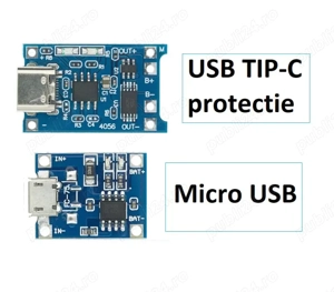 TP4056 USB Li-ion protectie de la 50mA pana la 10.000mA, incarcator, baterie curent setabil