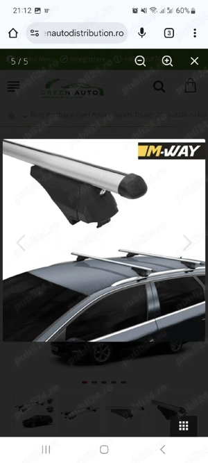 Bare portbagaj opel astra k  - imagine 3