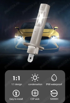 Becuri led H1 lumina albă rece - imagine 2