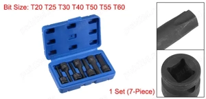 Set de 7 chei tubulare de impact Torx T20 - T60, cu acționare de 3/8 - imagine 5