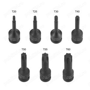 Set de 7 chei tubulare de impact Torx T20 - T60, cu acționare de 3/8 - imagine 2