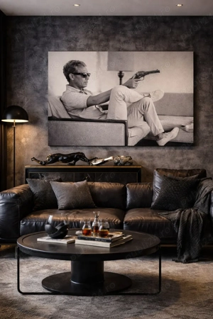 Tablou statement XXL   print artistic pe pânză, ramă groasă