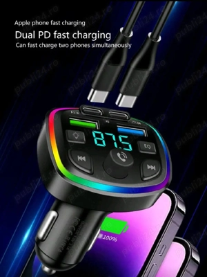 Modulator FM cu Bluetooth pentru masina  - imagine 3