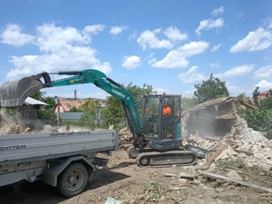 Excavator + transport nisip, pământ, moloz