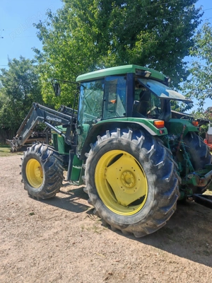 Tractor John Deere model 6400 cu încărcător frontal cupa cereale cupa pentru paleți și compresor de  - imagine 3
