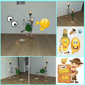 Veioza Lampadar Aplica Stil Industrial Interior Exterior Casa Curte Gradina Pentru Bar Cafenea Hotel - imagine 2