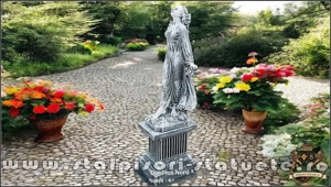 Statuetă zeiţa Flora, gri patinat, model S5. - imagine 3