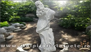 Statuetă domnița cu ulcea, alb marmorat, model S16. - imagine 4