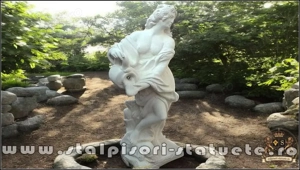 Statuetă domnița cu ulcea, alb marmorat, model S16. - imagine 2