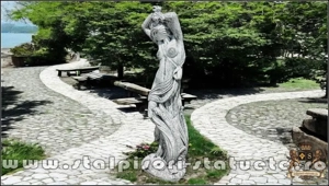 Statuetă decor, gri patinat, model S26. - imagine 3