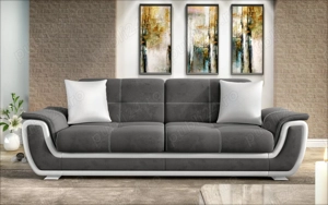 Canapea extensibila Princess II cu mecanism click- clack + Taburet