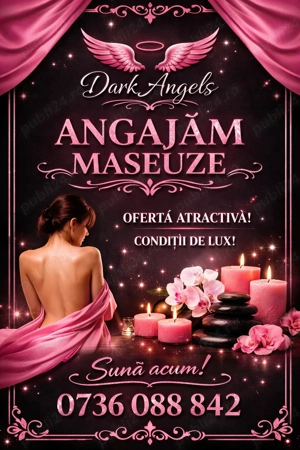 Angajare maseuze cu sau fără experiență 18-40 de ani 