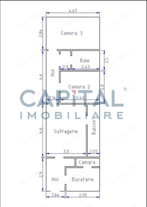 ✅ 0% Comision | Apartament semidecomandat cu 3 camere, 65 mp | Gheorgheni | - imagine 8
