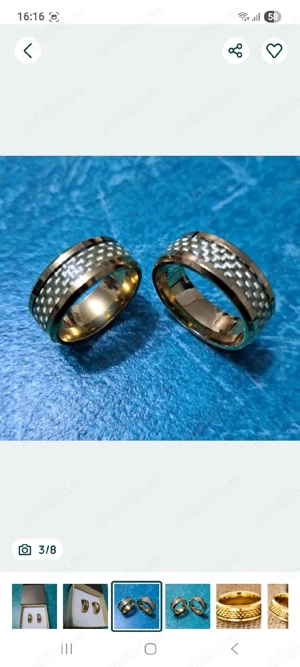 Verighete Inox Cuplu  - imagine 4