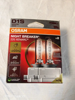 OSRAM D1S Xenon Night Breaker 220 – set 2 buc – NOI, originale - imagine 2