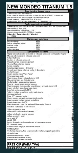 Ford Mondeo, 2018, benzină - imagine 10