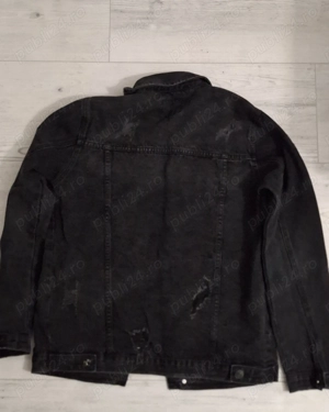 Jacheta neagra din blugi